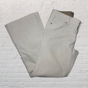 Gap Jeans White Vintage Fit Limited Edition Corduroy Flare Wide Leg Pants Size 8